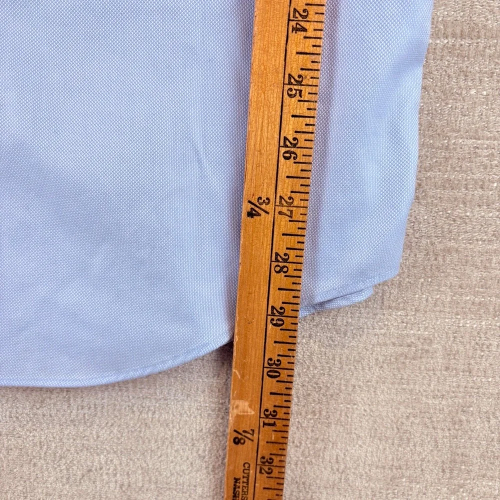 Banana Republic 17-17.5 XL Slim Fit No-Iron French Cuff Royal Oxford Dress Shirt